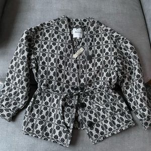 Madewell Geometric Jacquard Tie-Waist Jacket XXS New